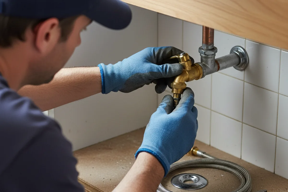 Shutoff valve and fitting work during Faucet and Fixture Repair in Plainsboro
